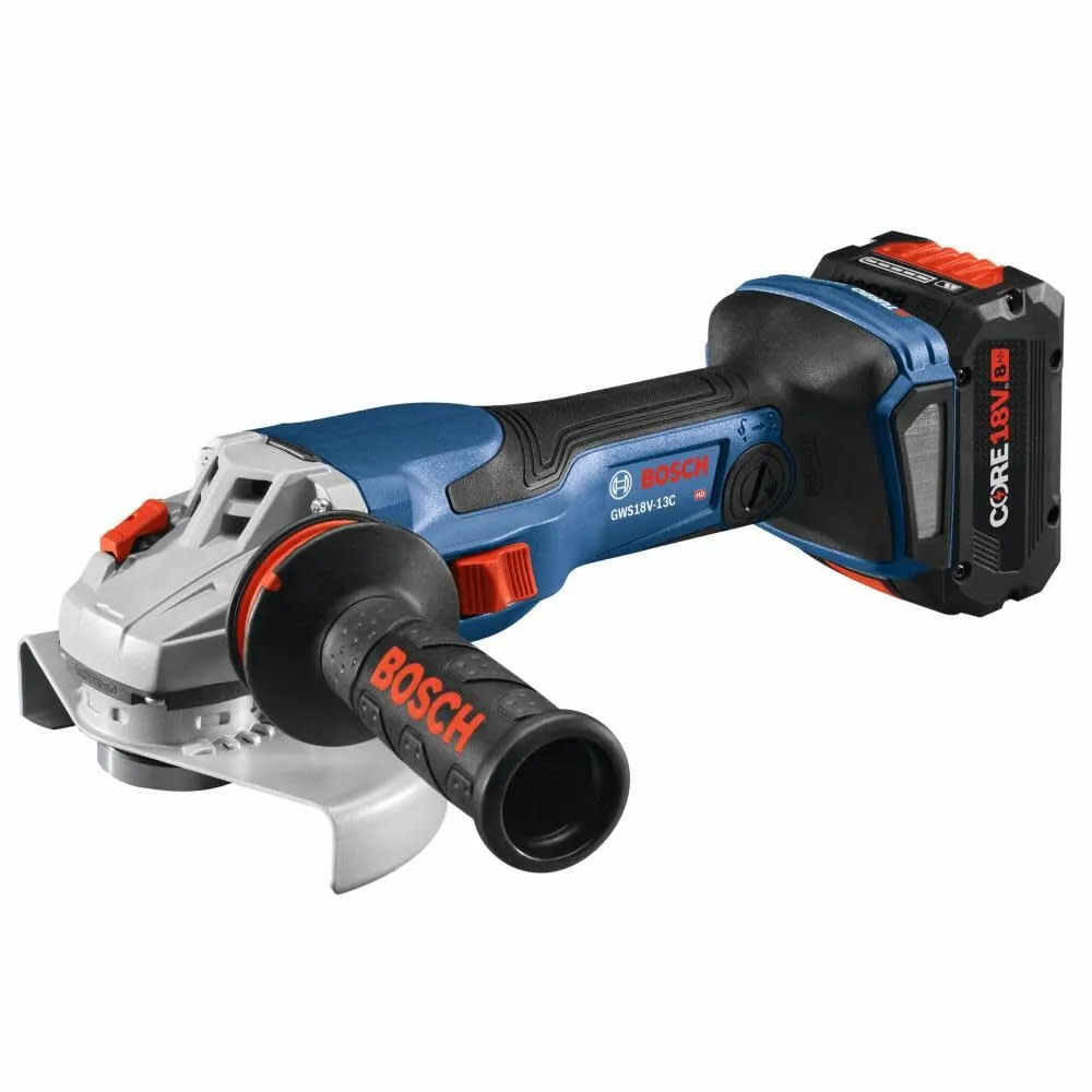 Bosch GWS18V-13CB14 PROFACTOR 18V Connected-Ready 5 – 6 In. Angle Grinder Kit with (1) CORE18V 8 Ah High Power Battery