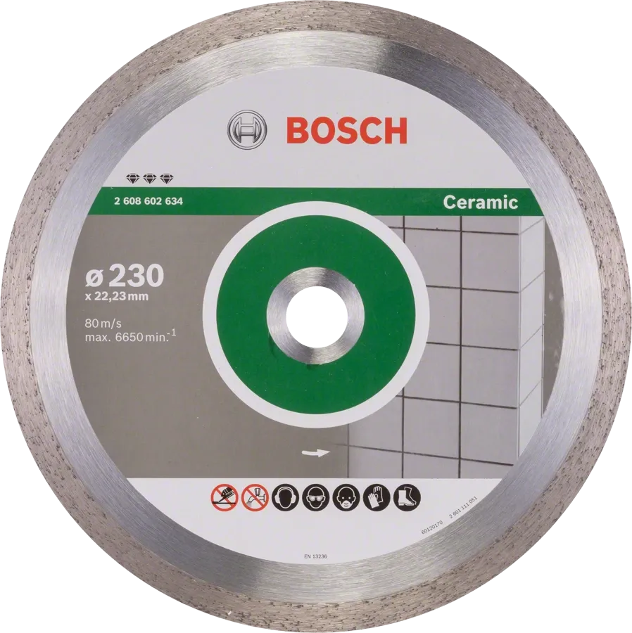 Bosch Professional | Cutting Disc Best for Ceramics 230 X 22,23 X 2,4 X 10mm Continuous Rim