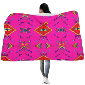 Buffalo Jump Pink Hooded Blanket