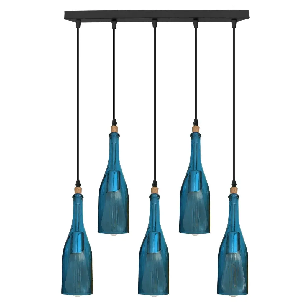 Ceiling Loft Wine Bottle Pendant Light Chandeliers E27