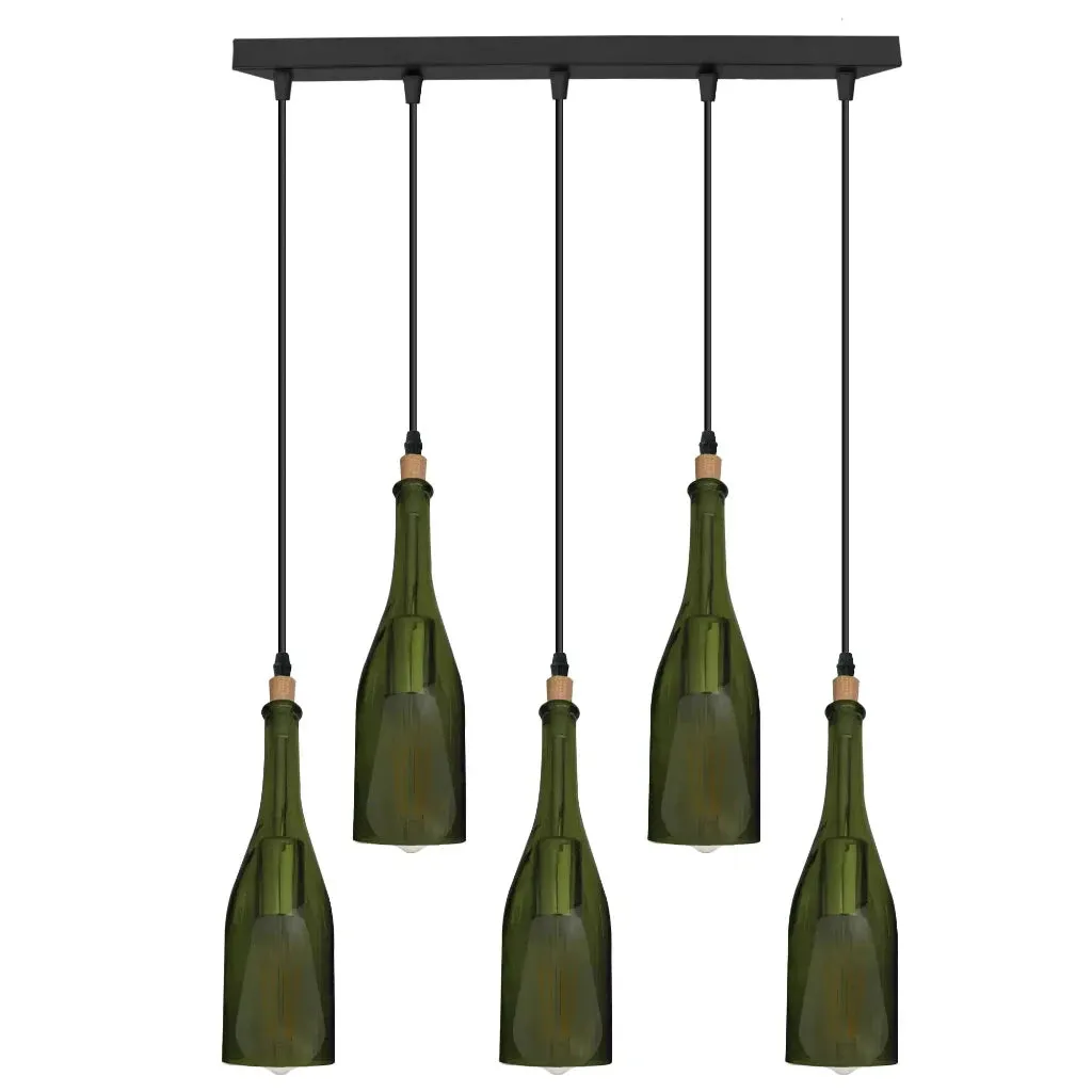 Ceiling Loft Wine Bottle Pendant Light Chandeliers E27