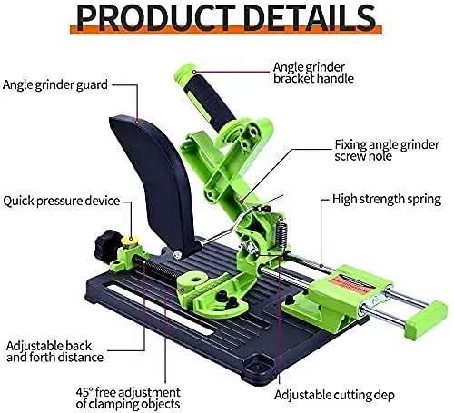 Cheston 850W Angle Grinder for Grinding, Cutting, Polishing (4 inch/100mm)   Set of 5 Grinding Wheels   Sliding Angle Grinder Stand