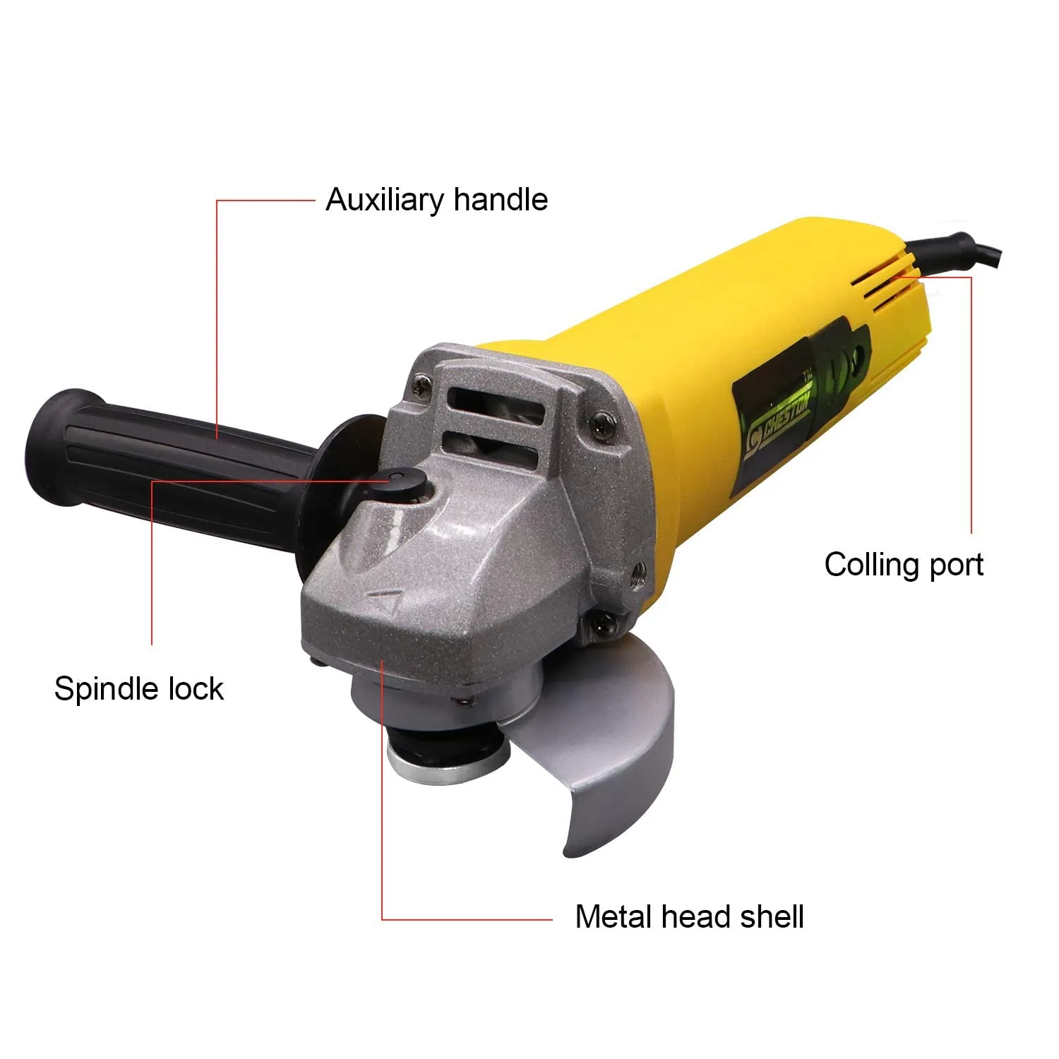 Cheston Electric Wood Planer 600W Inch Electric Hand-Held Planer, Industrial Electric Wood Planer   850W Angle Grinder 4 Inch 100mm Power Tool Machine for cutting grinding