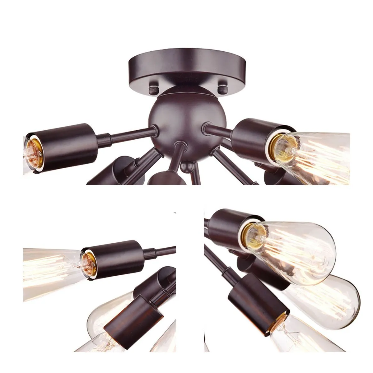 CLAXY Sputnik Chandelier with 8 Socket Flush Mount Ceiling Light