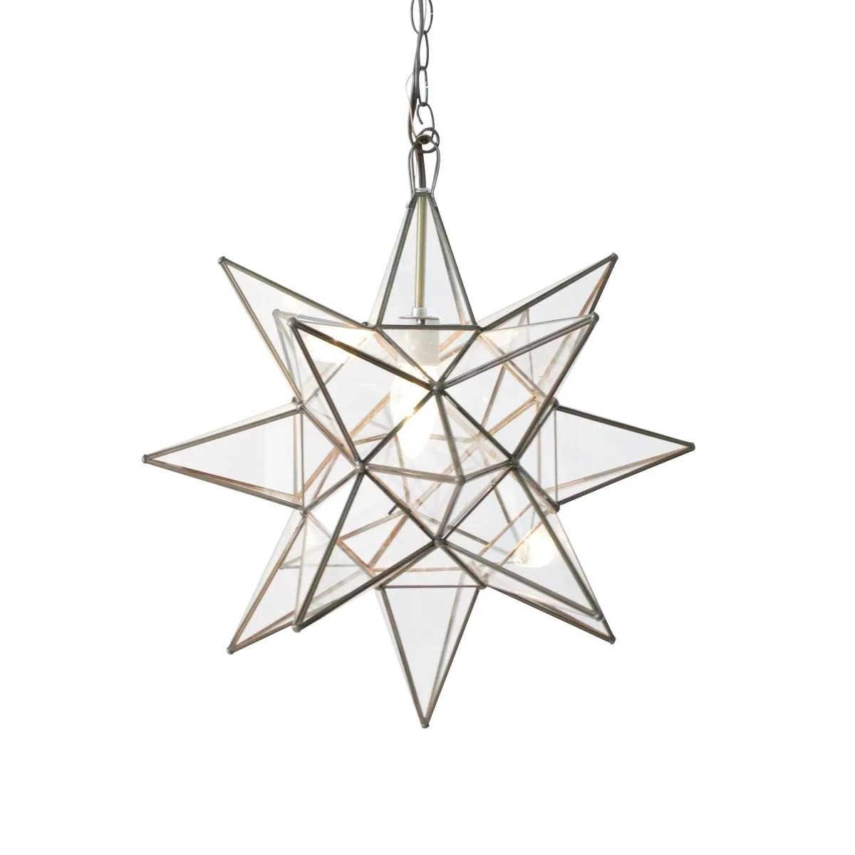 Clear Star Chandelier by Worlds Away