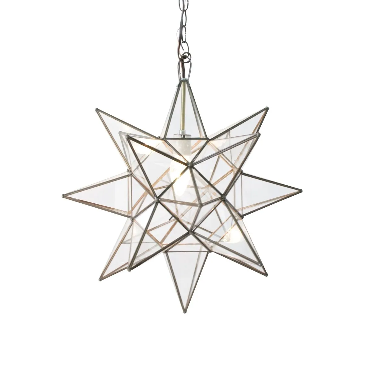 Clear Star Chandelier by Worlds Away