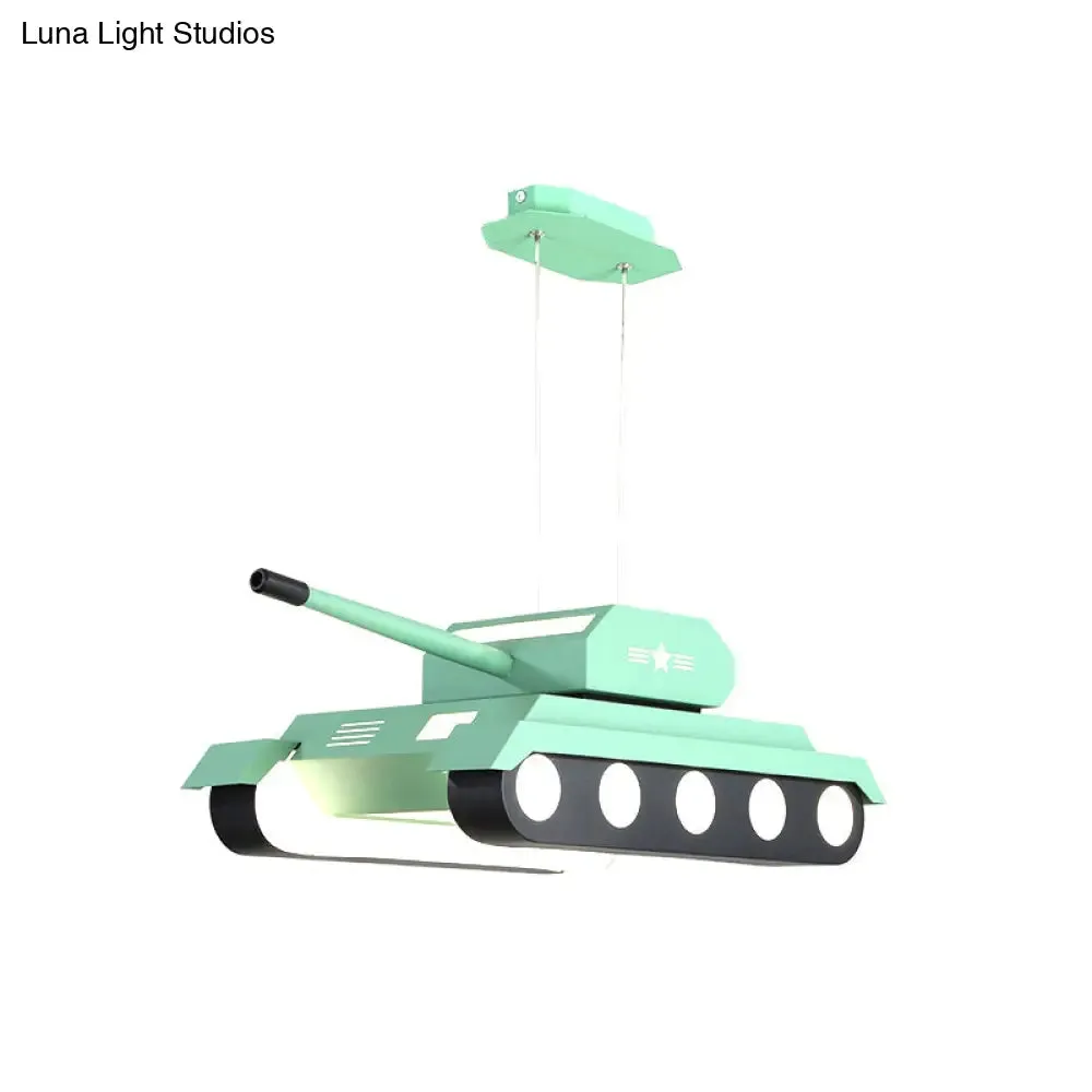 Colorful Tank Pendant LED Chandelier Light for Boys Bedroom