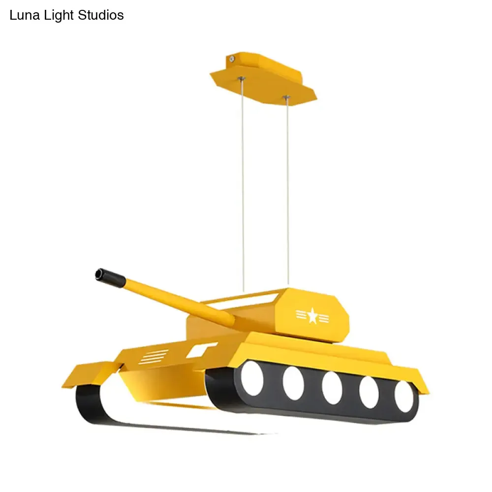 Colorful Tank Pendant LED Chandelier Light for Boys Bedroom