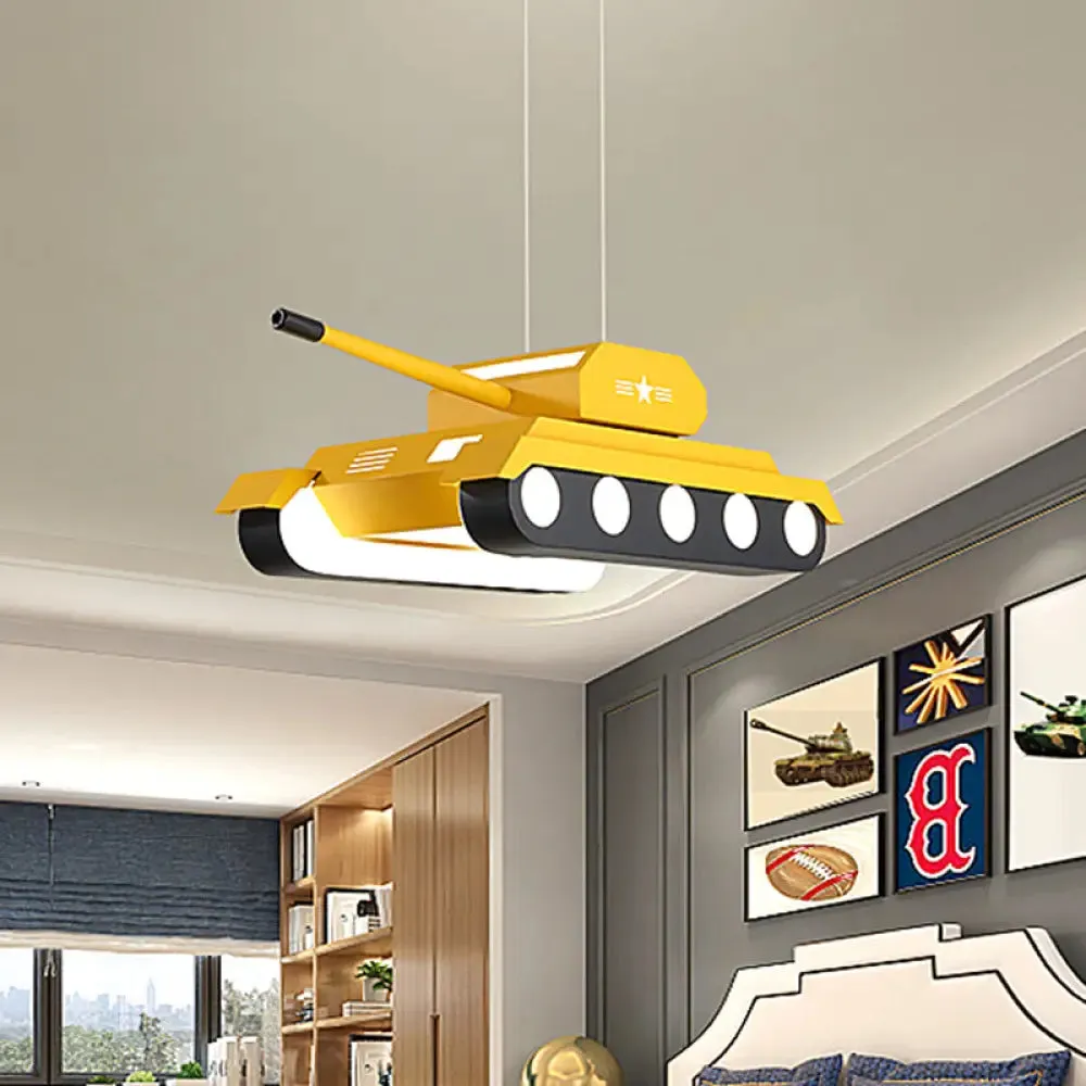 Colorful Tank Pendant LED Chandelier Light for Boys Bedroom