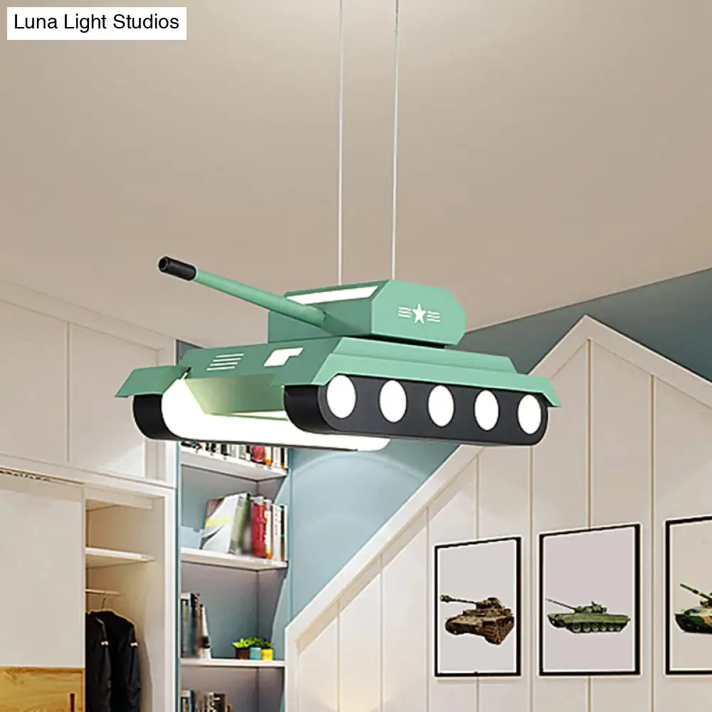 Colorful Tank Pendant LED Chandelier Light for Boys Bedroom