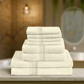 Cotton Home Ultimate Towel Collection - 8 Piece Bundle Cream