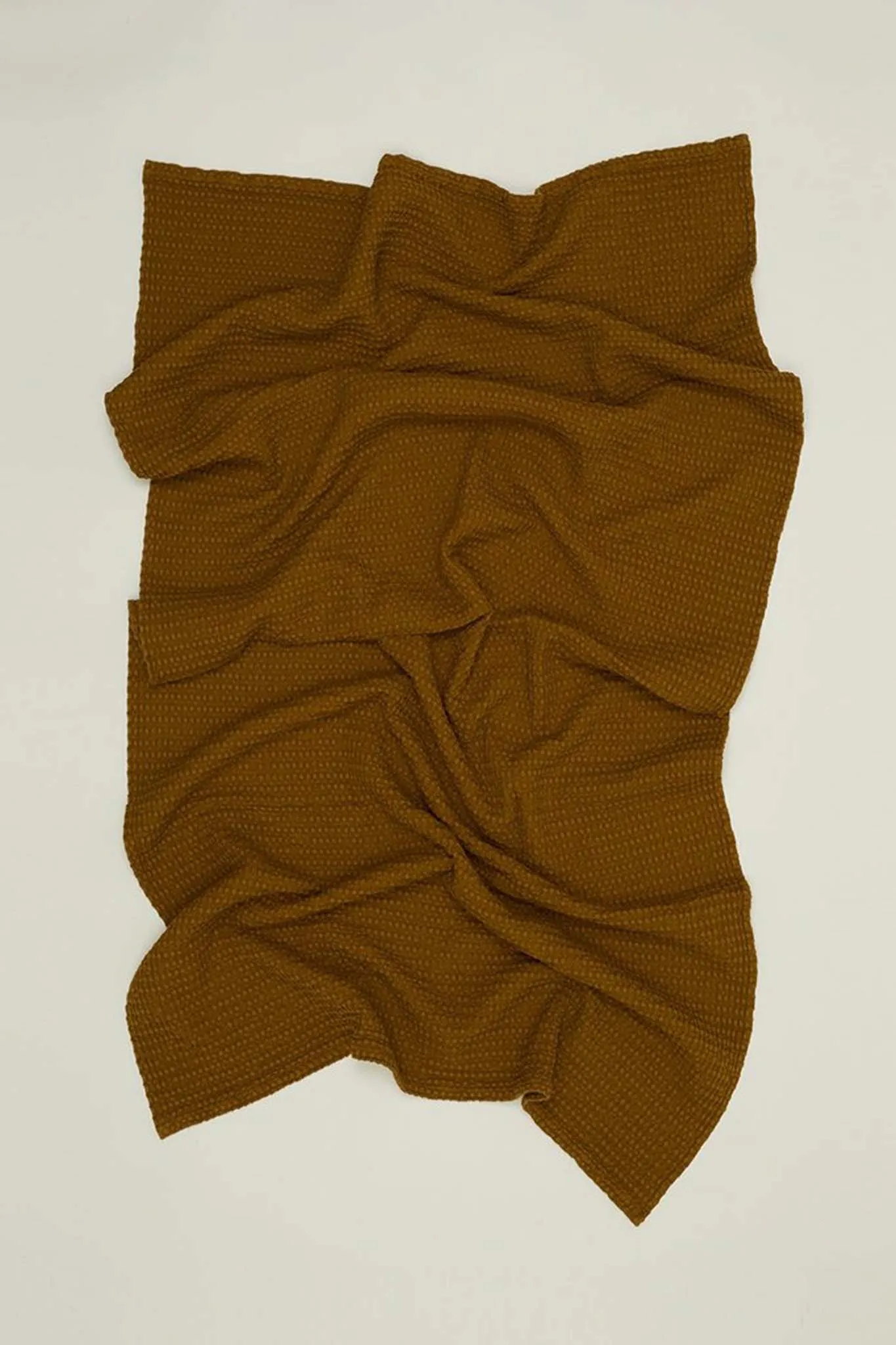 Cotton Waffle Weave Towel / Bronze