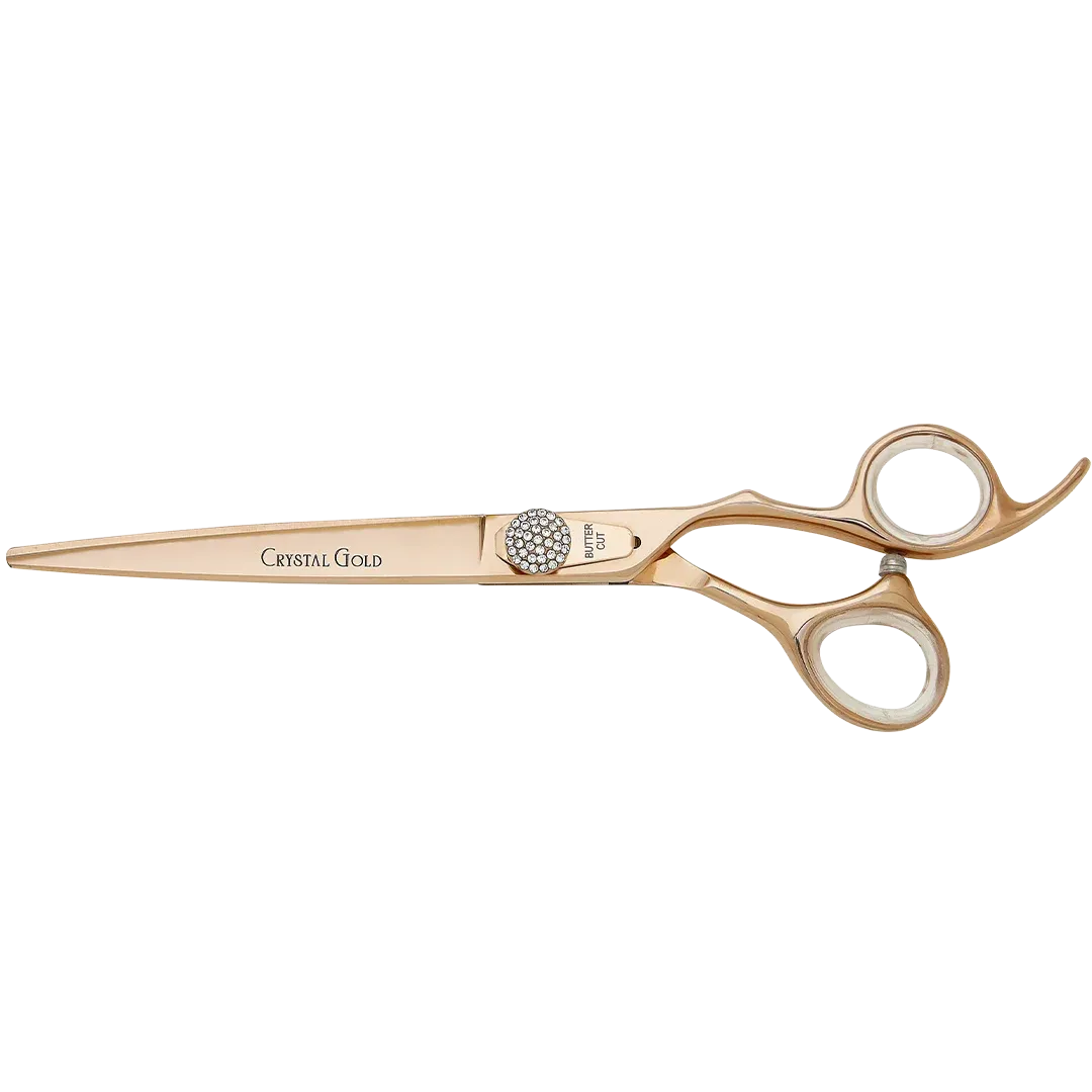 Crystal Gold Cobalt 7.5" Straight Shear by Geib