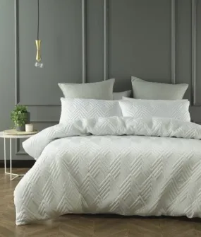 Cushla White Quilt Cover Set by Phase 2