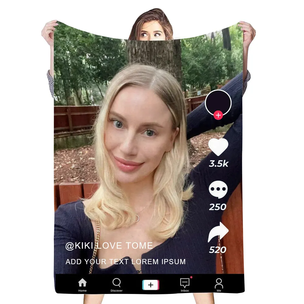 Custom Photo Blanket Social Post Funny Blankets