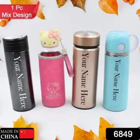 Customize Mix Size and Design Stainless Steel Vacuum Bottle with Cup Lid Thermos for Hot & Cold Drinks or Food-Thermos for Travel (1pc)