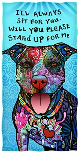 Dawhud Direct Colorful Dog Beach Towel 30 X 60 Inch Dean Russo Stand