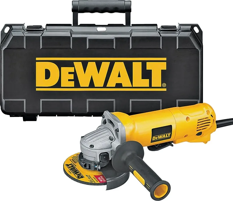 DeWALT DWE402K/D28402K Angle Grinder Kit, 5/8-11 UNC Spindle, 4-1/2 in Dia Wheel, 11,000 rpm Speed