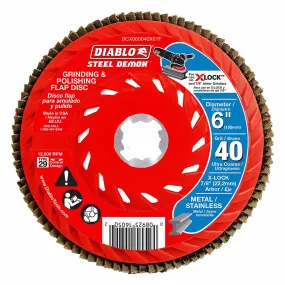 Diablo DCX060040X01F 6" 40-Grit Flap Disc for X-Lock and All Grinders