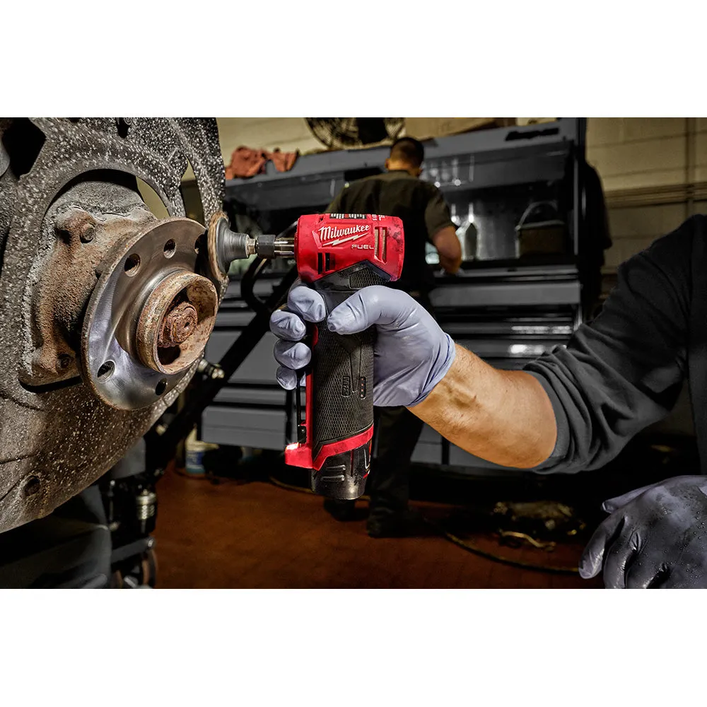 Die Grinder - Milwaukee M12 FUEL 12 Volt Lithium-Ion Brushless Cordless Right Angle Die Grinder Kit, 2485-22