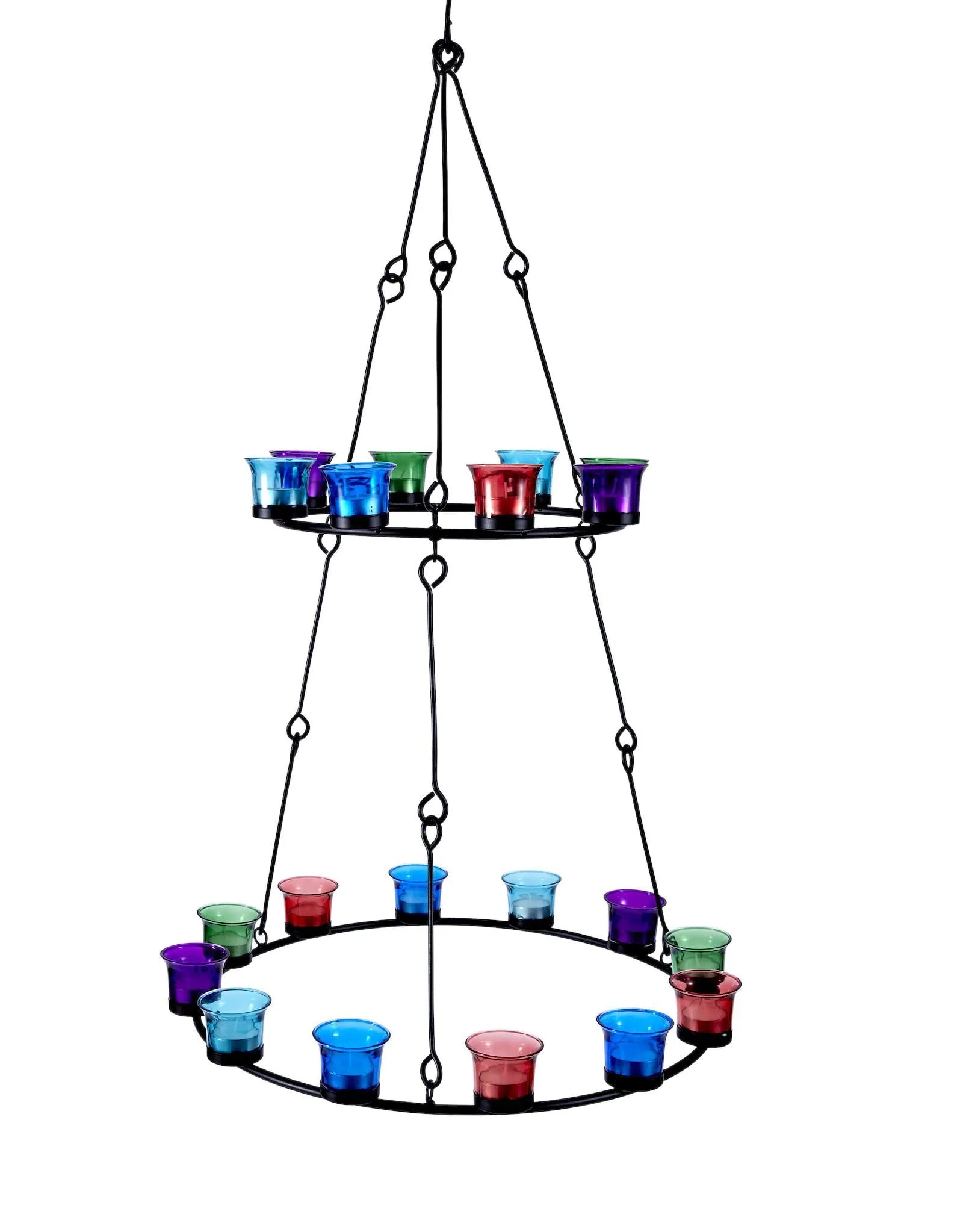 Double Tier Tea Light Chandelier