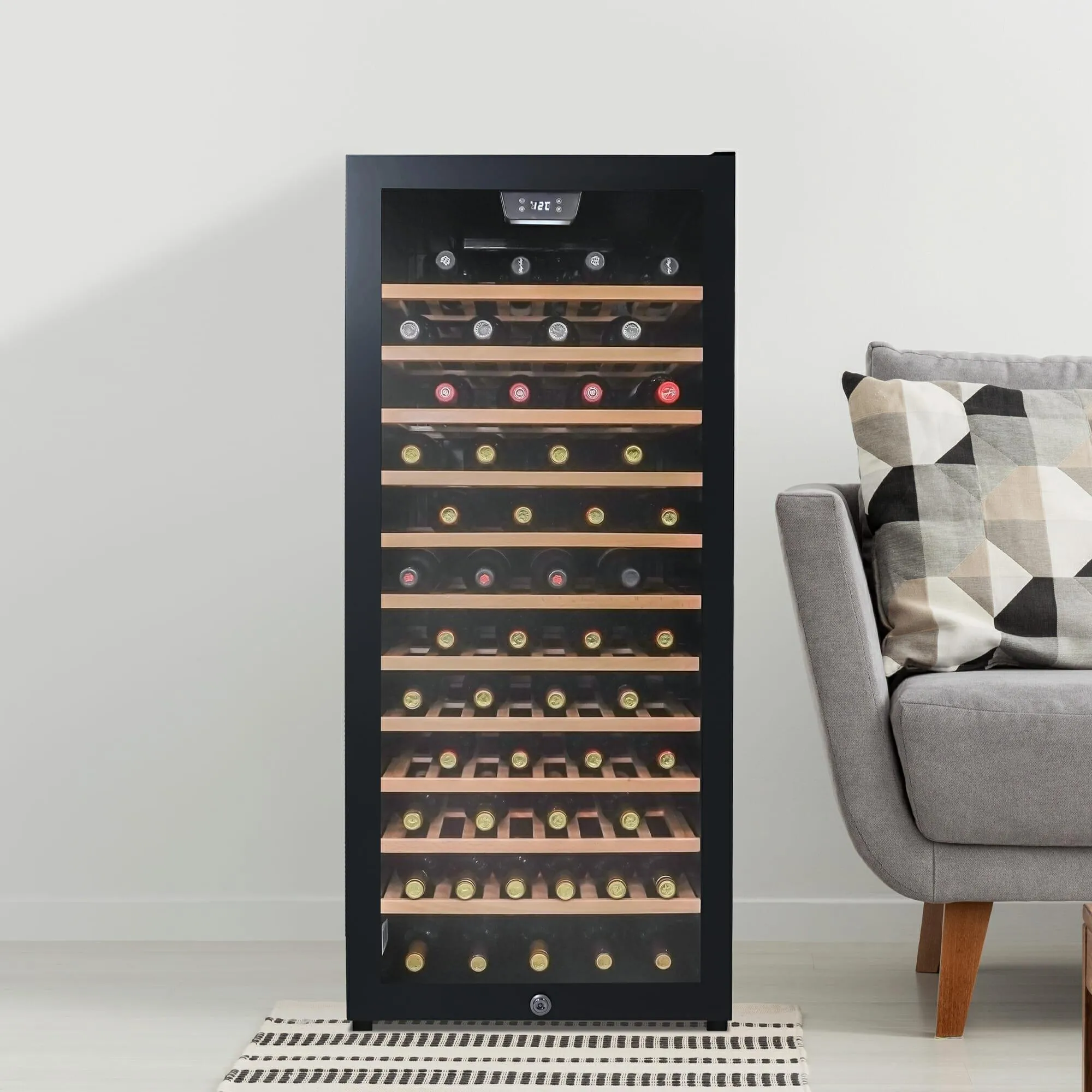 DWC94L1B Danby 94 Bottle Free-Standing Wine Cooler in Black