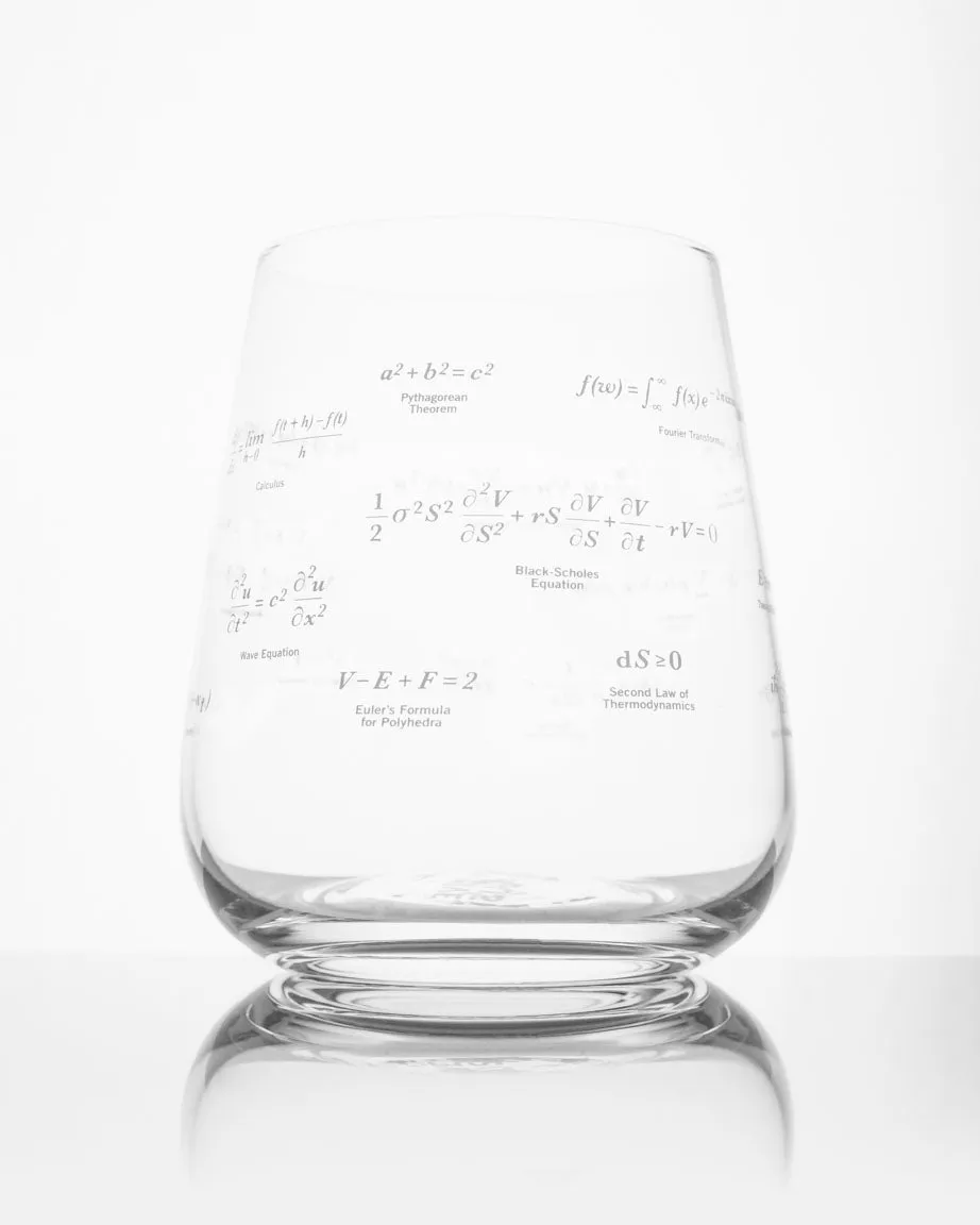 Equations That Changed the World Wine Glass