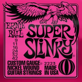 Ernie Ball 2223 Super Slinky Nickel Wound Electric Guitar Strings 9-42 Gauge