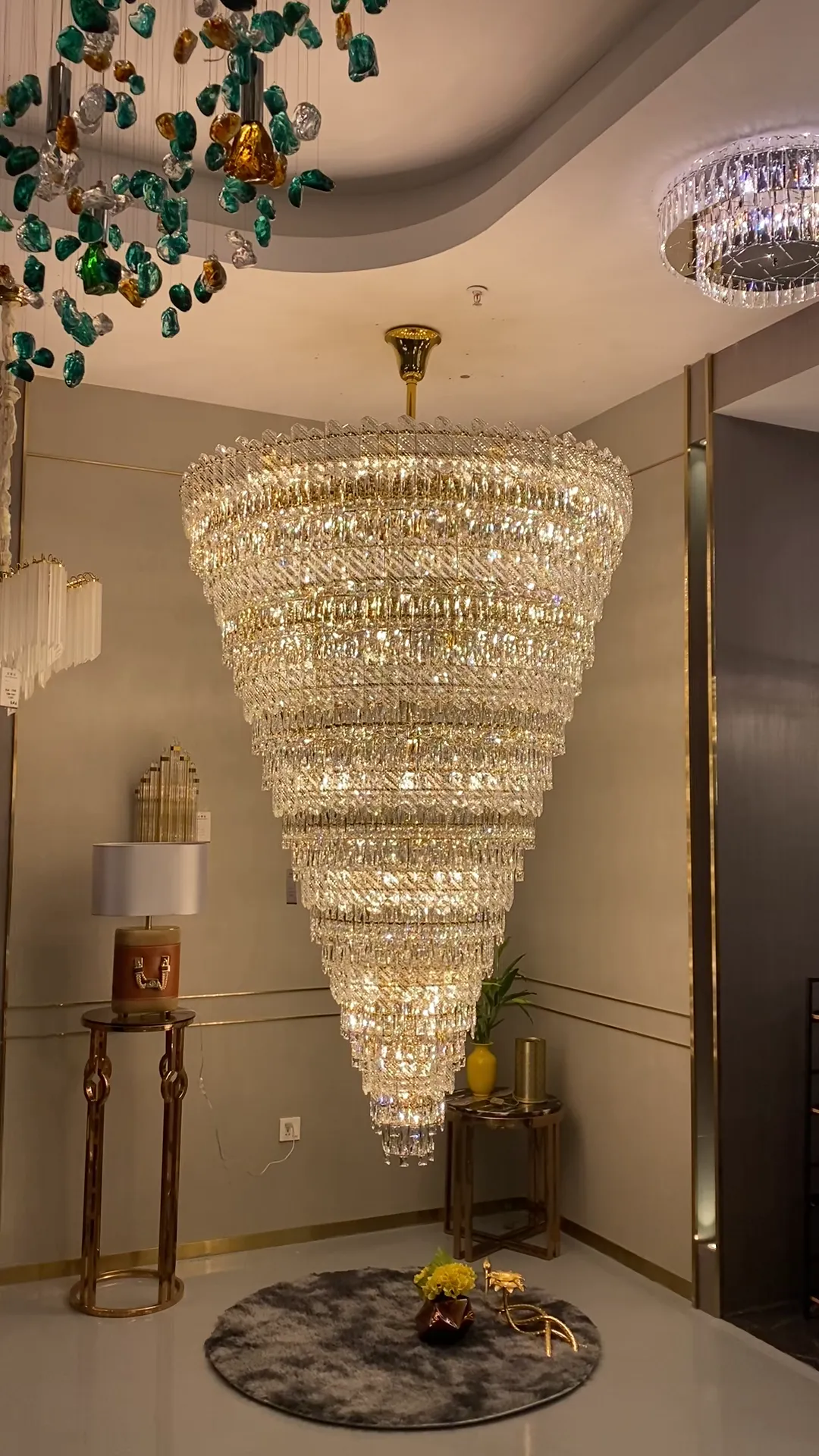 Extra Large Luxury Crystal Chandelier for Staircase/Living Room/Foyer/Villa