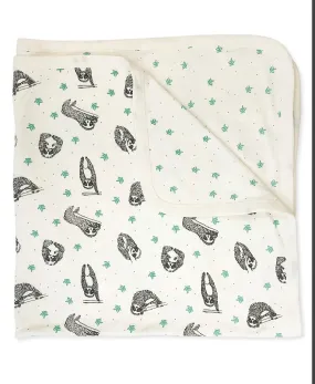 Finn   Emma 100% Organic Sloth Print Reversible Blanket