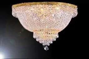 Flush Basket Empire Crystal Chandelier Lighting H 18" W 30" - A93-Flush/870/14