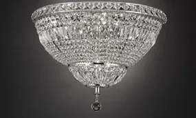 Flush Basket French Empire Crystal Chandelier Lighting H22" W30" - A93-Flush/Cs/454/14