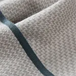 Foligno Cashmere Blanket [Light grey/Cream/Soft teal]