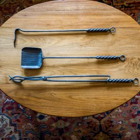 Forged Iron Fireplace Tool Set