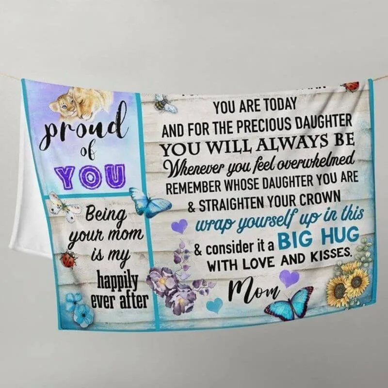 From Mom to My Daughter - I want You to Know I Love You Fleece Blanket