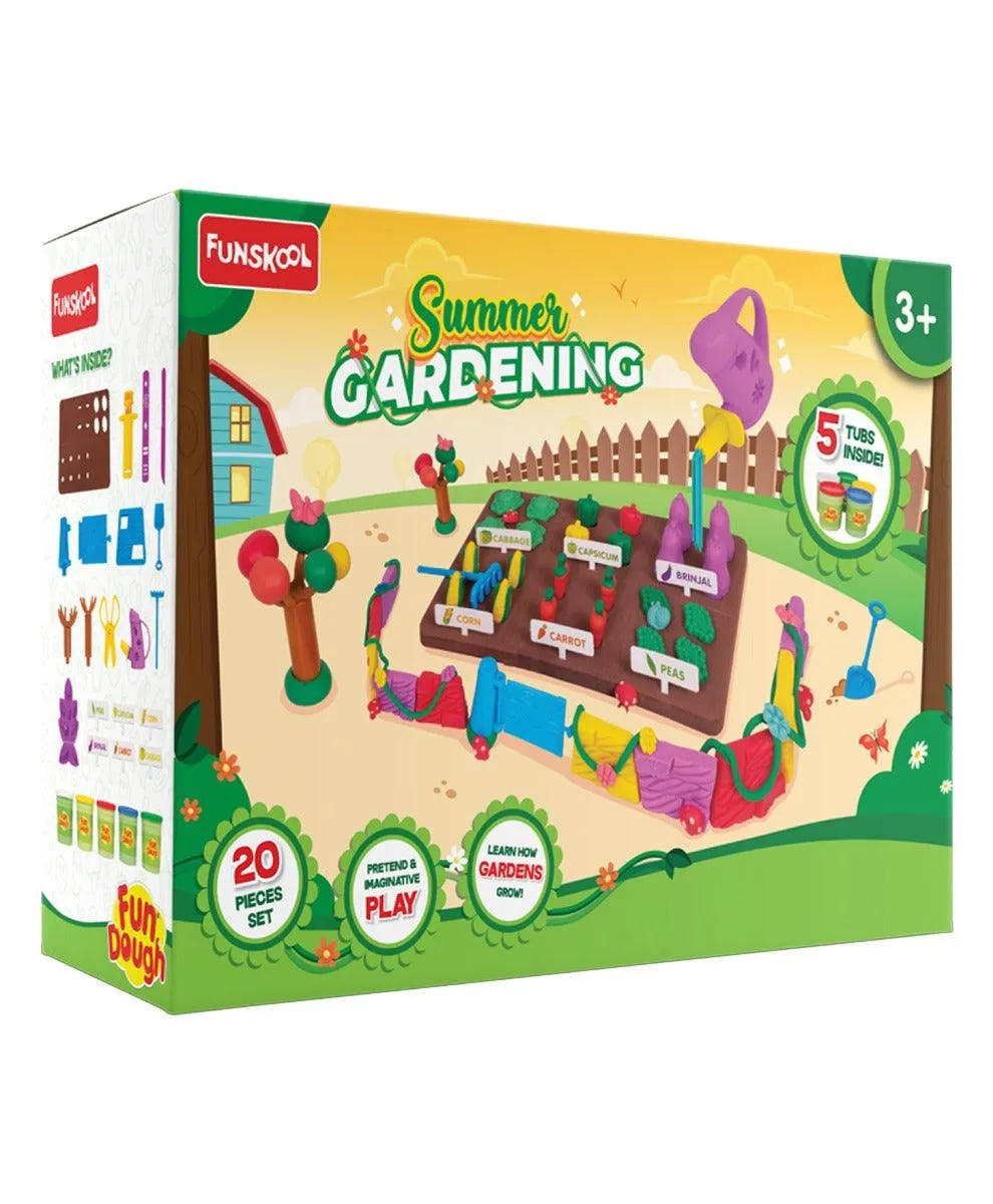 Funskool Fundough Summer Gardening Cutting and Mouding Playset for Ages 3 Years and Up