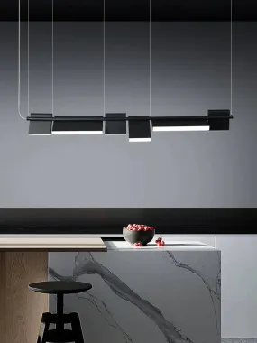 Giada -  Simple modern Black LED chandelier light