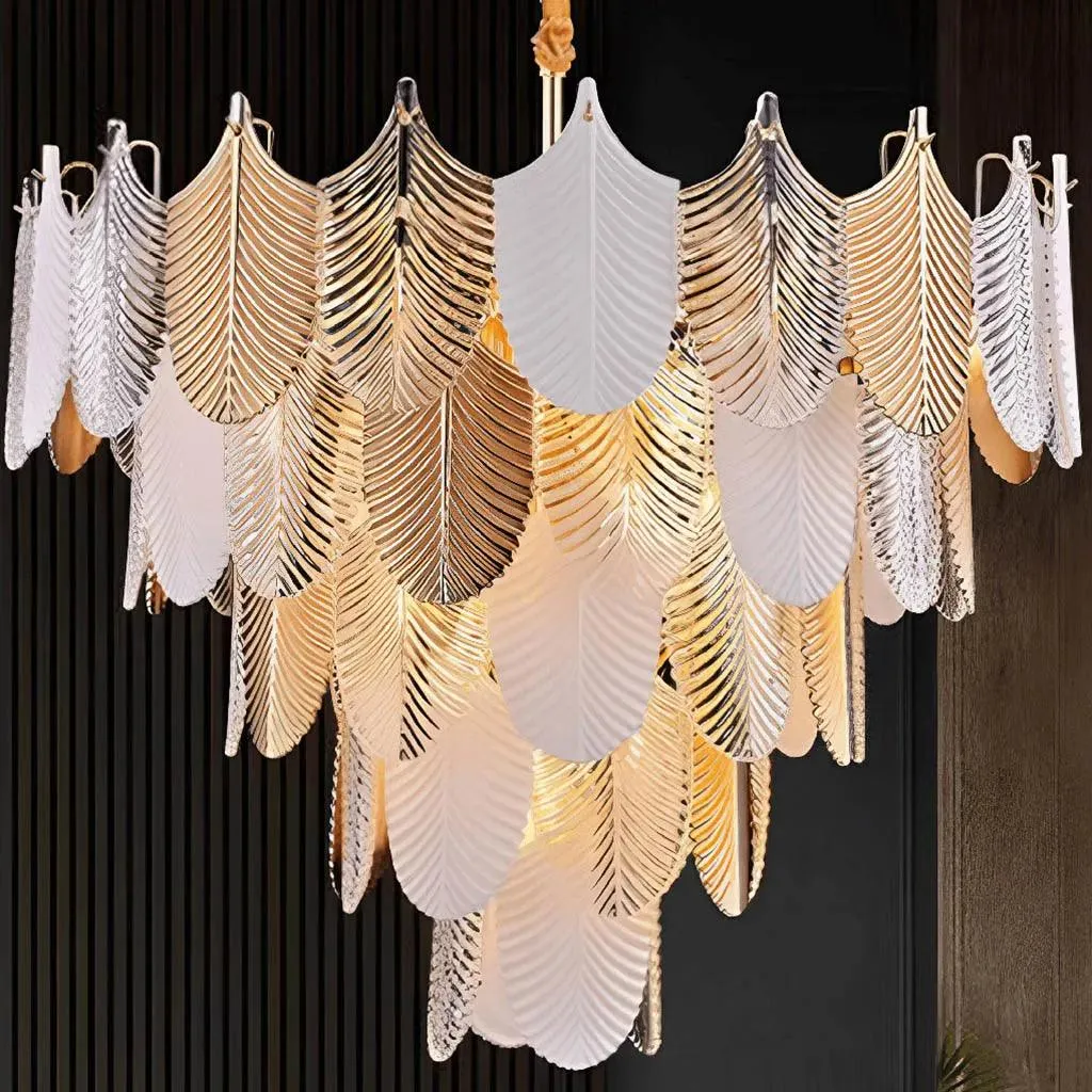 Golden Foliage Warm White Crystal Chandelier (SR88421/80)