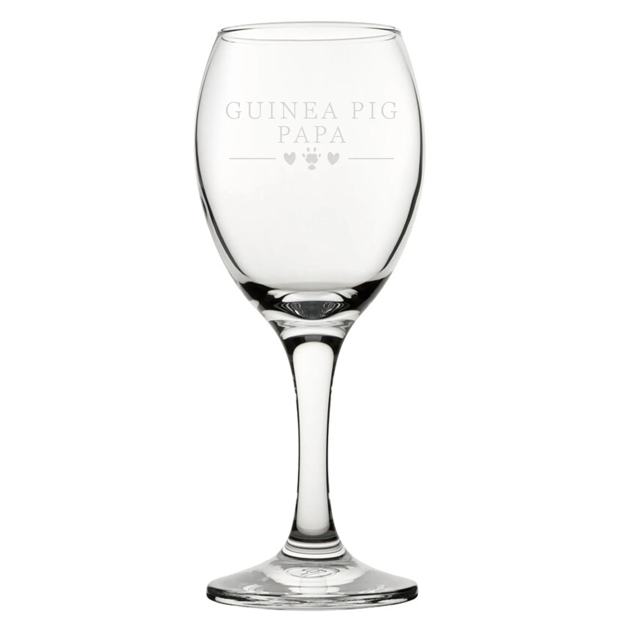 Guinea Pig Papa - Engraved Novelty Wine Glass