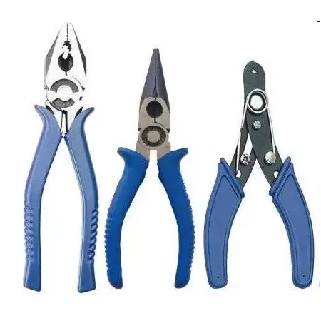 Hand Tool Kit Combo - Combination Plier, Nose Plier, and Wire Cutter