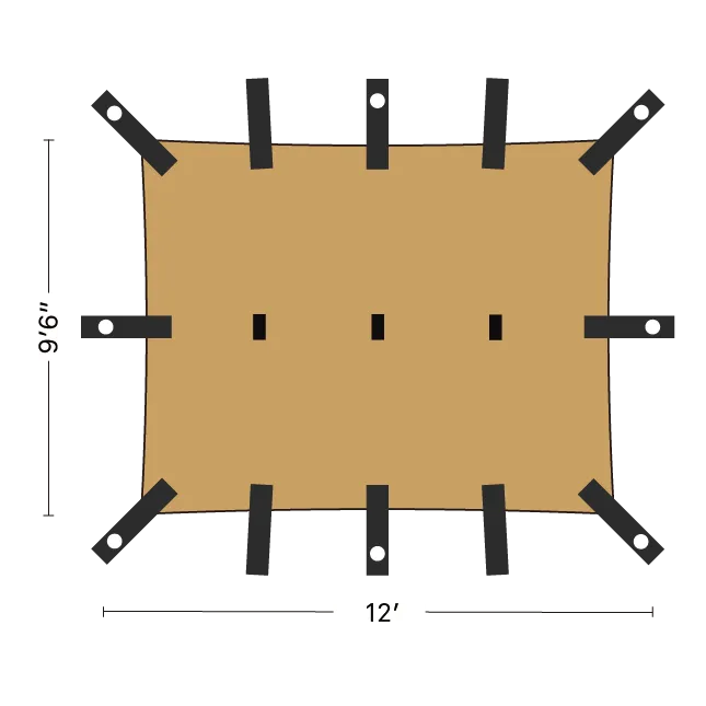 Heavy Duty Tarp 12' x 9'6  Sand