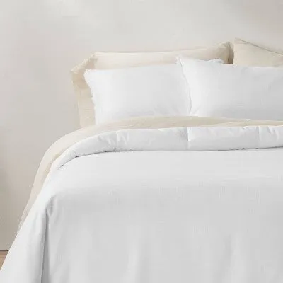 Heavyweight Linen Blend Comforter & Sham Set - Casaluna