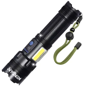 High Power  XHP160 LED Rechargeable 16-Core Flashlight With Side Work light Lantern Powerful USB charging Torch Lamp for Camping