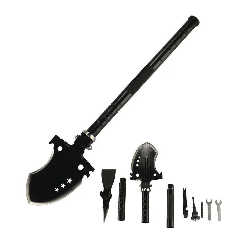 High quality multifunction garden tool camping tactical survival shovel with hoe