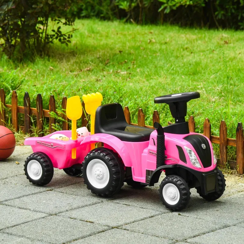 HOMCOM Ride-On Tractor for Ages 1-3 Years - Pink