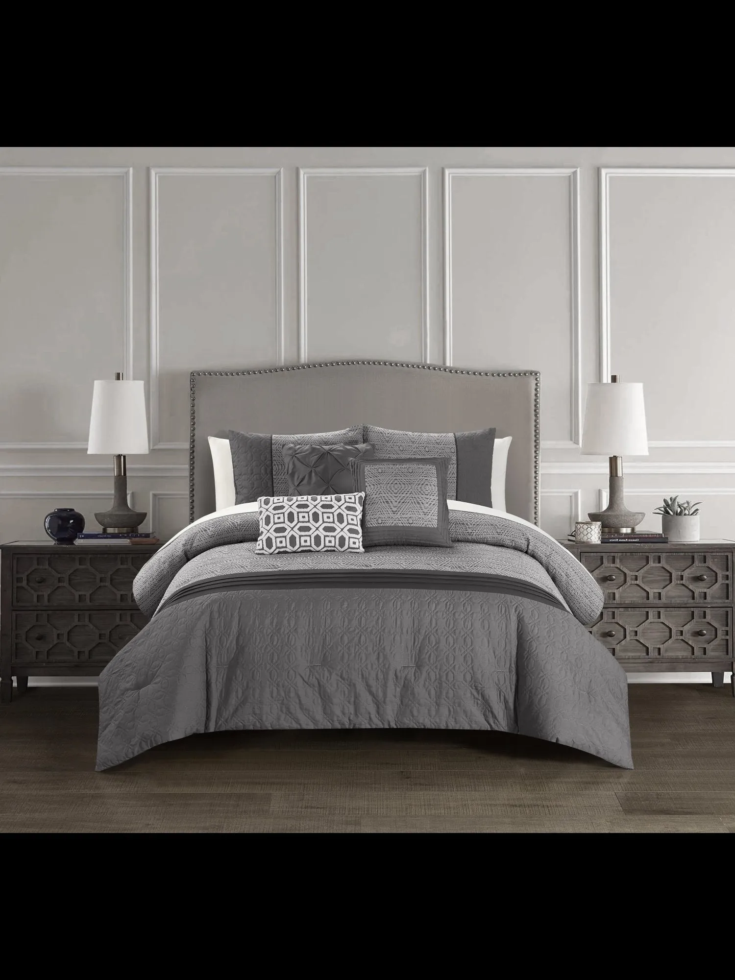 Imani Queen-Size 6-Piece Comforter Set - NY&C x Chic Home