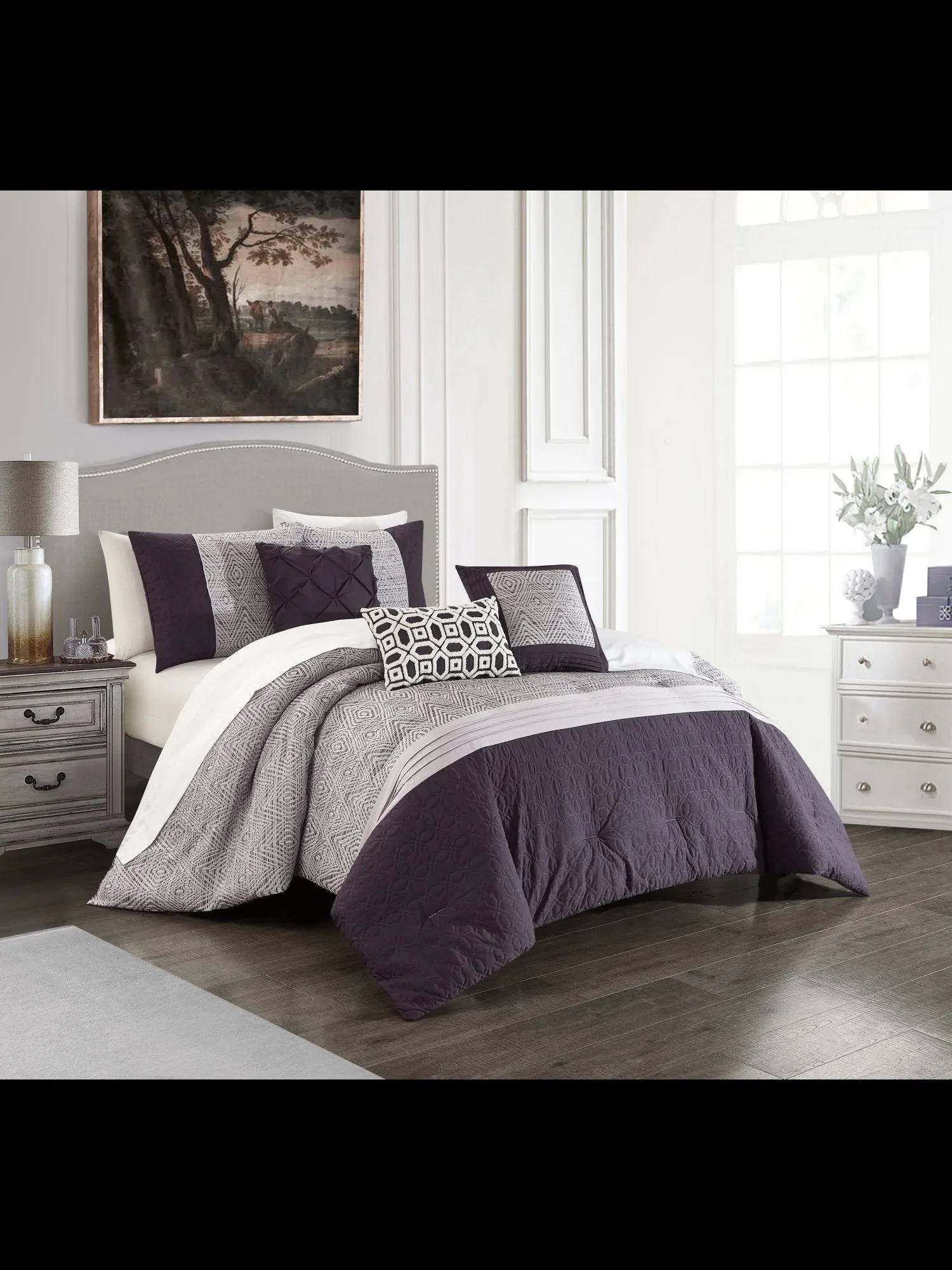 Imani Queen-Size 6-Piece Comforter Set - NY&C x Chic Home