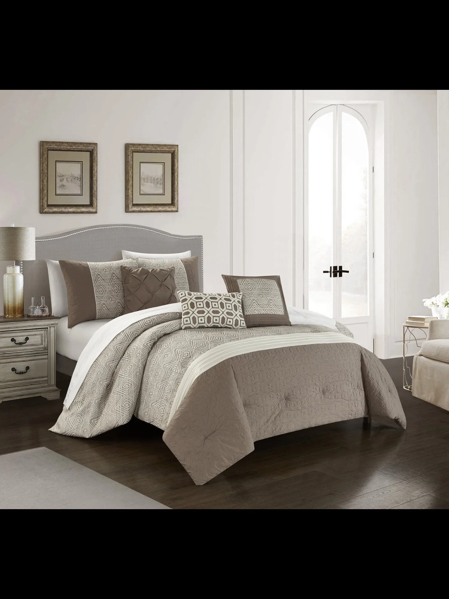 Imani Queen-Size 6-Piece Comforter Set - NY&C x Chic Home