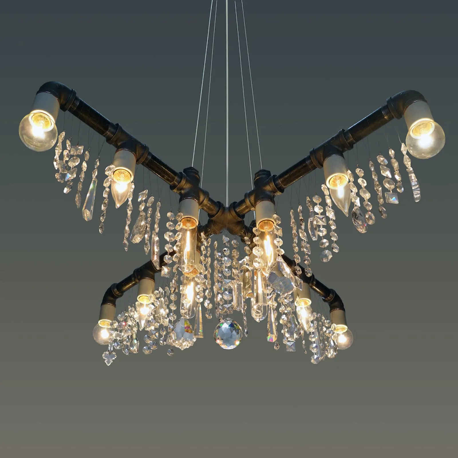 Industrial X-Chandelier