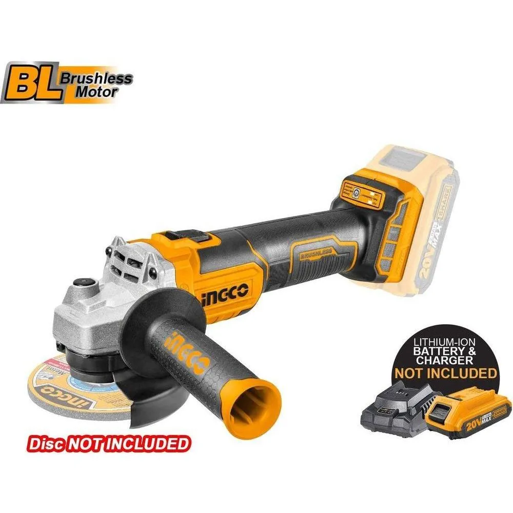 Ingco CAGLI201008 20V Cordless Li-Ion Angle Grinder